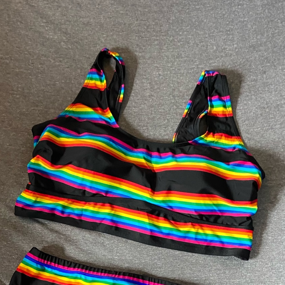 Torrid Stripped Bikini Top